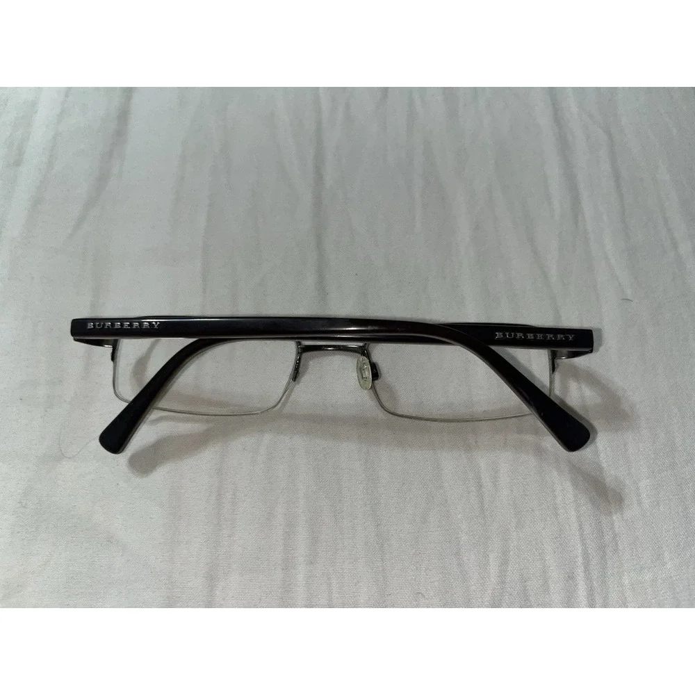 Burberry Eyeglasses B 1012 1012‎ Brown Half Rim Frame Italy 50[]19 135